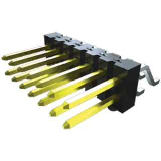 Samtec TSM Series Vertical Surface Pin Header, 2 Contact, 2.54 mm Pitch, 1 Row, Unshrouded TSM-102-01-T-SV-TR