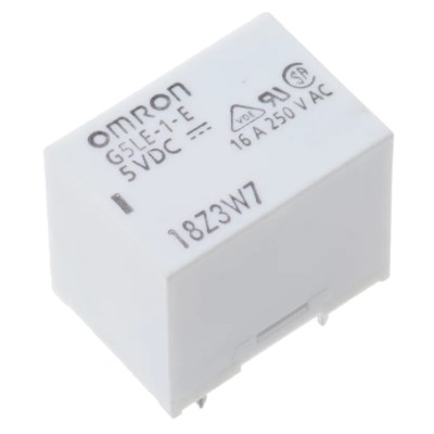 Omron High Frequency PCB Relay 5V DC Coil 16A Contact Current Silver Alloy SPDT G5LE-1-E DC5