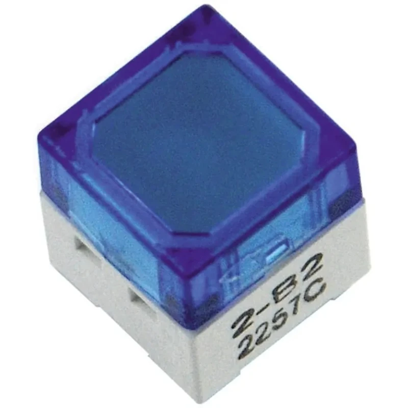 Omron Illuminated Blue Cap Tactile Switch SPST-NO 50mA 24V dc Momentary PCB Mount IP00 