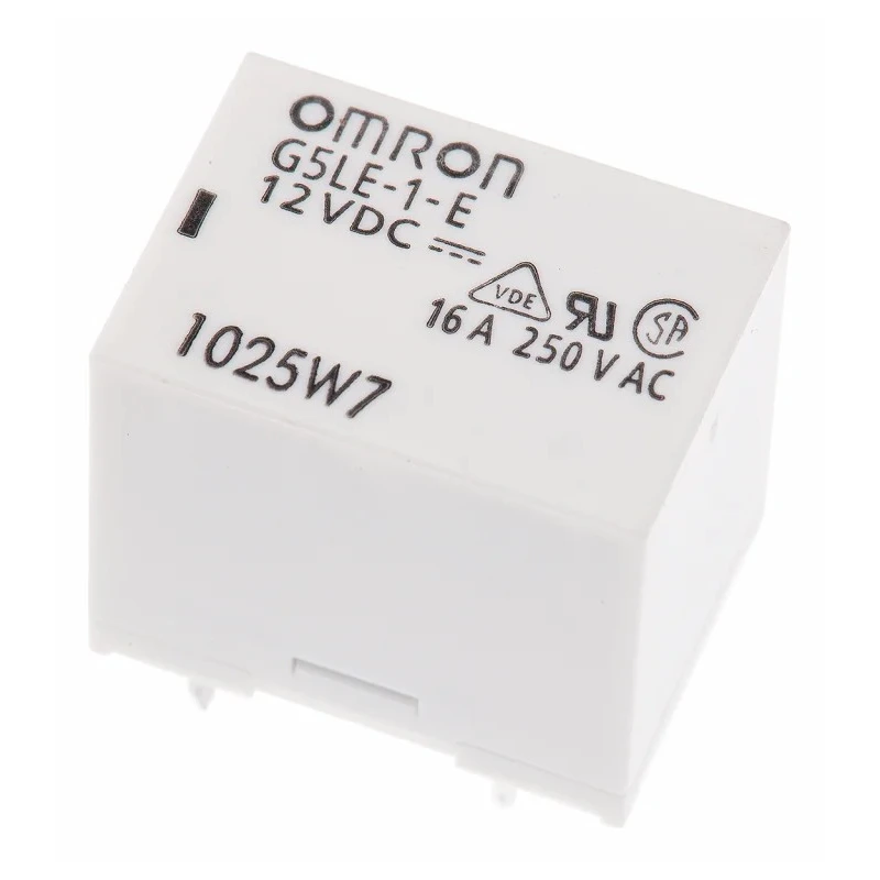 Omron PCB Power Relay, 12V DC Coil, 16A Switching Current, SPDT G5LE-1-E DC12