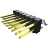 Samtec TSM Series Vertical Surface Pin Header 2 Contact 2.54 mm Pitch 1 Row Unshrouded TSM-102-02-T-SV