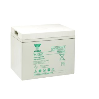 Yuasa 6 V Sealed Lead Acid Battery 160 Ah AGM Construction 210mm x 240mm EN160-6