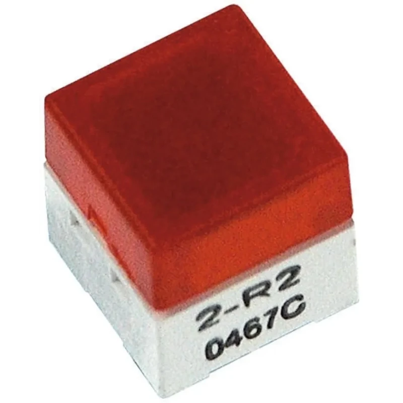Omron Illuminated Red Tactile Switch Cap SPST-NO Momentary 50mA 24V DC PCB Mount IP00 