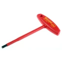 Wiha T Metric Hex Key, Hex Size 6 mm, Long Arm, Chrome Vanadium Steel, Black Finish 27930