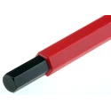 Wiha T Metric Hex Key, Hex Size 6 mm, Long Arm, Chrome Vanadium Steel, Black Finish 27930