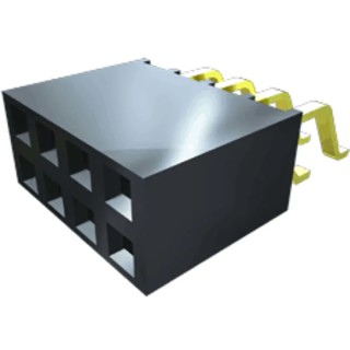 Samtec SMH Series Straight Surface Mount PCB Socket, 20-Contact, 2 Row, 2.54 mm Pitch, Gold Plated Contacts SMH-110-02-G-D