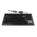 Cherry Wired USB Compact Touchpad Keyboard QWERTY (UK) Black 415mm Width 105 Keys Industrial Grade G80-11900LUMGB-2