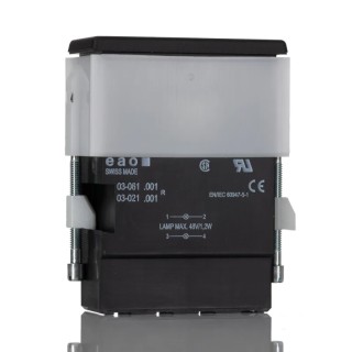 EAO Pilot Light Rectangular Shape IP40 Plastic Bezel Indicator 03 Series 03-021.001