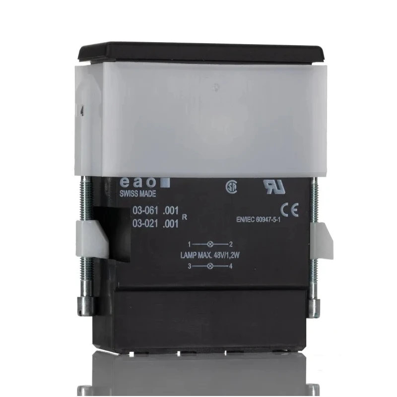 EAO Pilot Light Rectangular Shape IP40 Plastic Bezel Indicator 03 Series 03-021.001