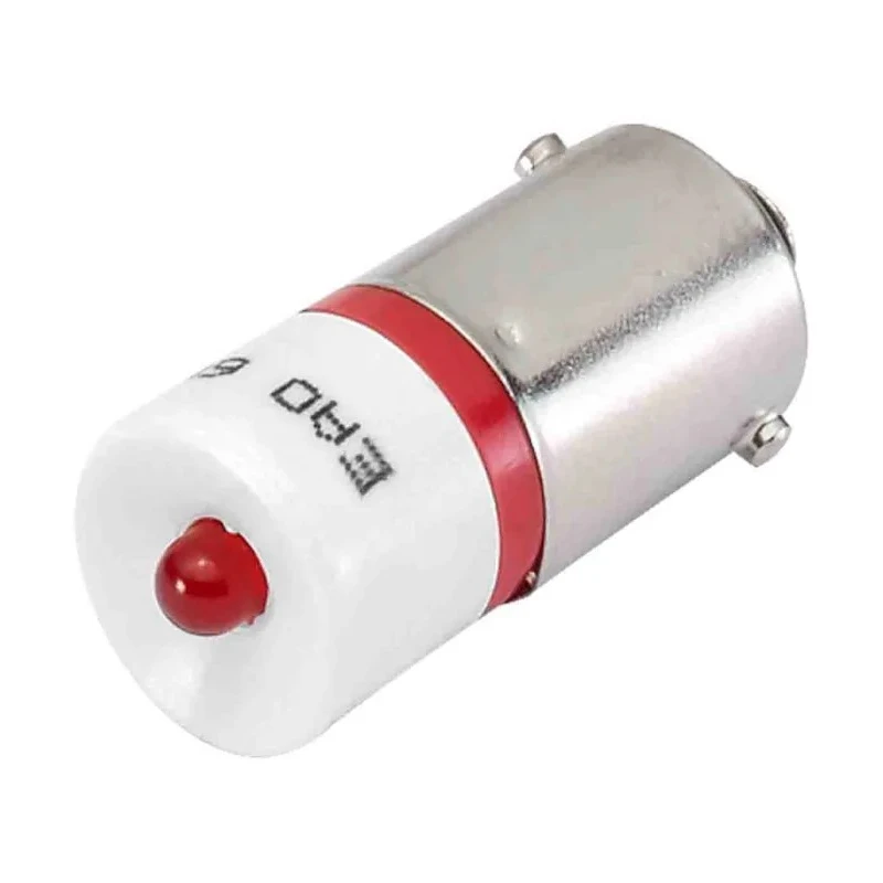 EAO White Indicator Lamp Single Chip, BA9 Base, 10 mm Diameter, 1050mcd, 7mA Current, 24V AC/DC 10-2512.1149