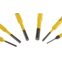 Stanley 6-Piece Pin Punch Set, 3mm Shank Diameter, 6in Overall Length, Chrome Vanadium Steel 4-18-226