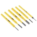 Stanley 6-Piece Pin Punch Set, 3mm Shank Diameter, 6in Overall Length, Chrome Vanadium Steel 4-18-226