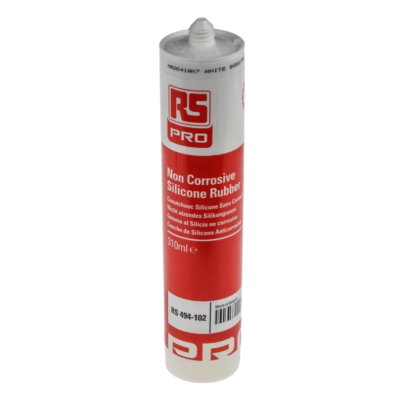 RS PRO Non-Corrosive Silicone Sealant White Sealant Paste 310 ml Cartridge 494-102