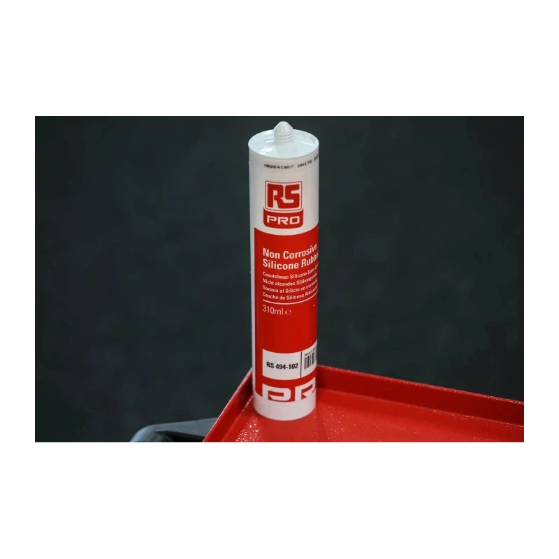 RS PRO Non-Corrosive Silicone Sealant White Sealant Paste 310 ml Cartridge 494-102