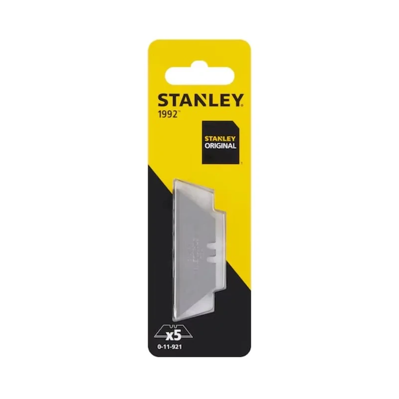 Stanley Flat Safety Knife Blade Heavy Duty 62mm Length 0.61mm Thickness 100 Pieces 1-11-921