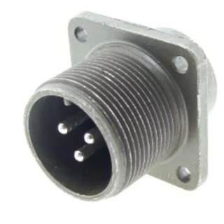 Amphenol Industrial MIL Spec Circular Connector MS3102E16-10P W/P CAP Copper Alloy Straight 3 Way Box Mount 700V 23A MS-E