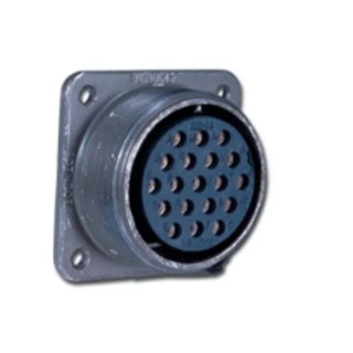 Amphenol Industrial MIL Spec Circular Connector 22 Shell Size Copper Alloy Housing 8 Way Box Mount 23A 1250V MS3102E22-23P