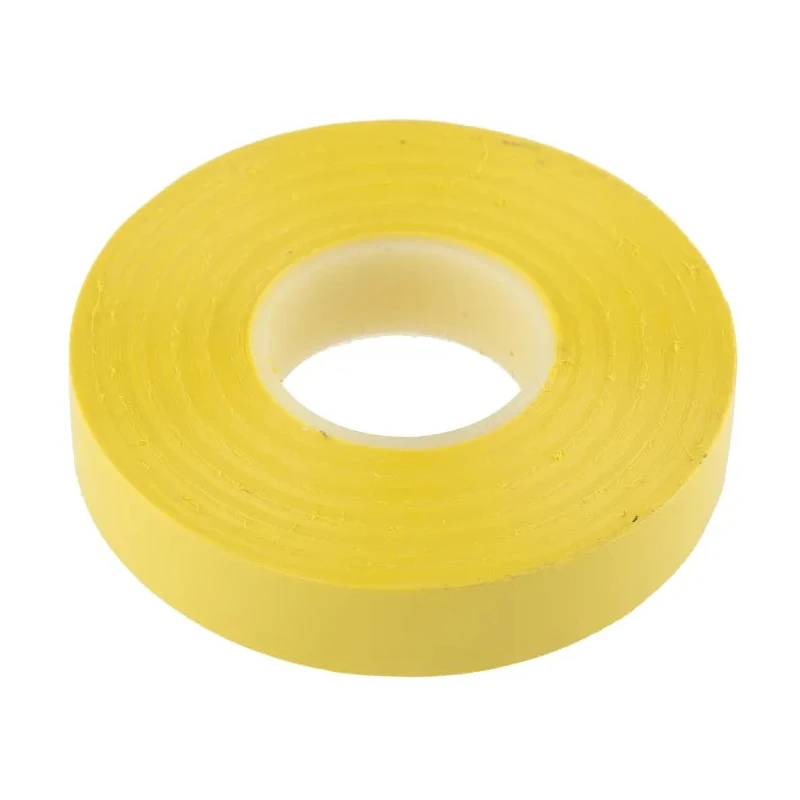 Advance Tapes Yellow Polyvinyl Chloride Electrical Tape 12mm x 20m Rubber Resin Adhesive AT7