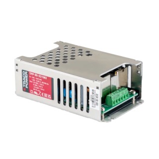 TRACOPOWER Switching Power Supply Dual Output 12V DC, 65W, 85-264V AC/120-370V DC input, Chassis Mount TPP 65-321M2