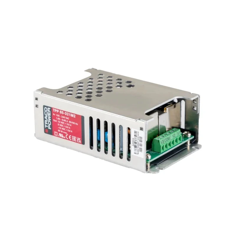 TRACOPOWER Switching Power Supply Dual Output 12V DC, 65W, 85-264V AC/120-370V DC input, Chassis Mount TPP 65-321M2