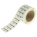 RS PRO Pre-Printed Adhesive Label Asset Number 22mm x 58mm 999 Per Pack 494-534