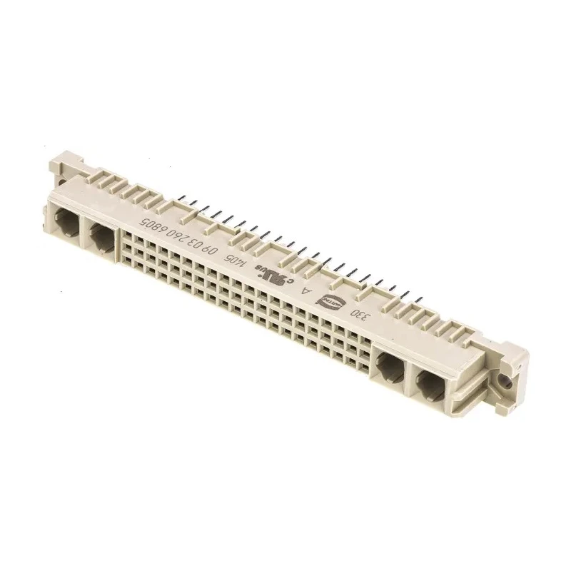 HARTING DIN 41612 64 Way 2.54 mm Pitch Type Through Hole Type C/2 Solder Class C2 3 Row Female Straight 09032606805