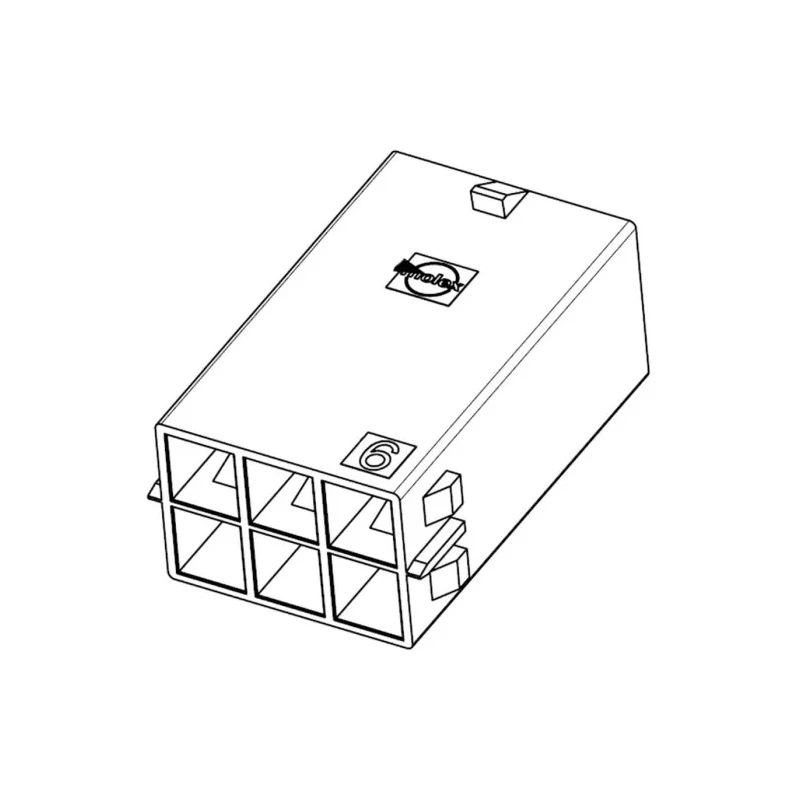 Molex Female PCB Connector Housing 5.7 mm Pitch 4 Way 2 Row Straight 105411-0104