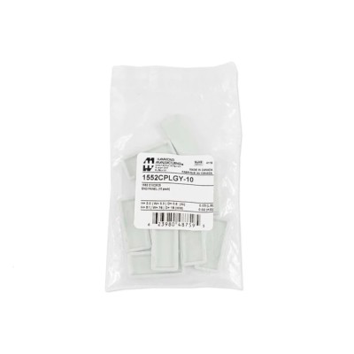 Hammond ABS Plastic End Panel 51mm Length, 76mm Width, 16mm Height 1552CPLGY-10