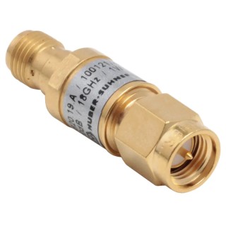 Huber+Suhner RF Attenuator Straight 1 dB SMA Plug to Socket 50Ω 4GHz to 18GHz 130°C 6820.19.A