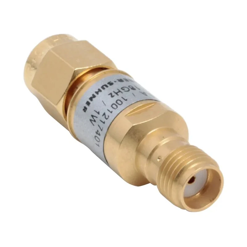 Huber+Suhner RF Attenuator Straight 1 dB SMA Plug to Socket 50Ω 4GHz to 18GHz 130°C 6820.19.A