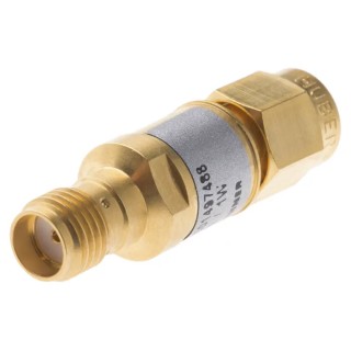 Huber+Suhner RF Attenuator SMA Plug to Socket 50Ω 4-18GHz 1.5dB Straight Male to Female 130°C 6830.19.A