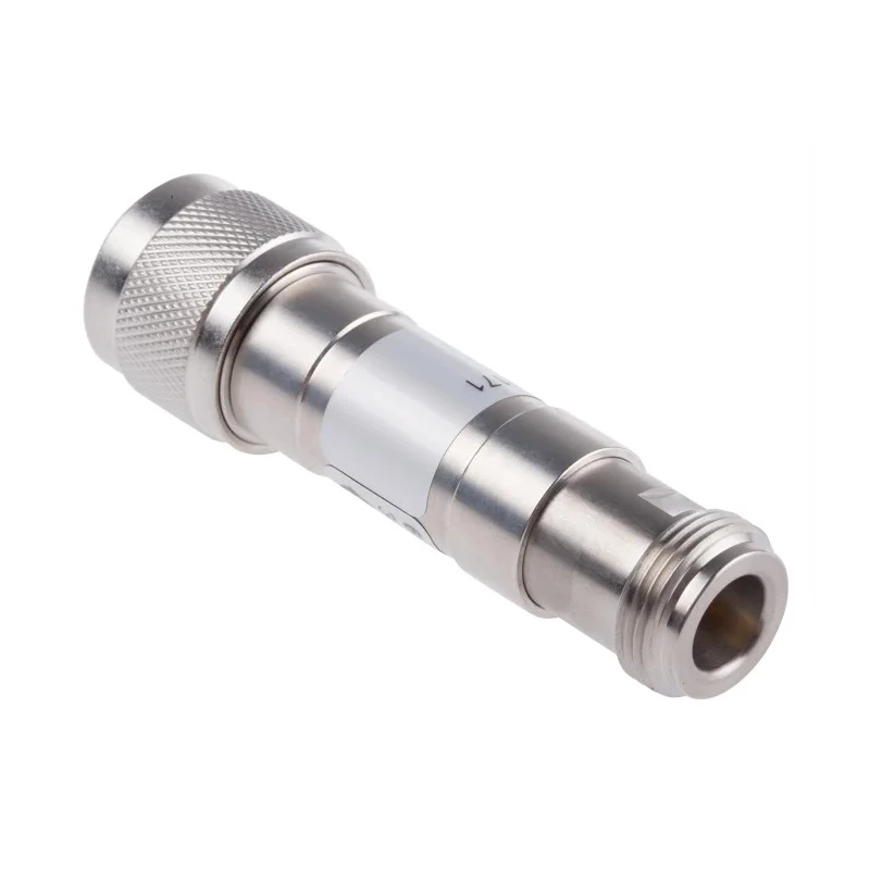 Huber+Suhner RF Attenuator Straight 0.3 dB N Plug to N Socket 50Ω 4-18GHz 130°C 6803.17.B