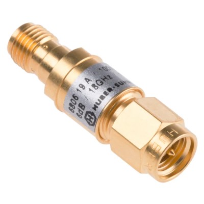 Huber+Suhner RF Attenuator SMA Plug to Socket 50Ω 4-18GHz 6dB 6806.19.A