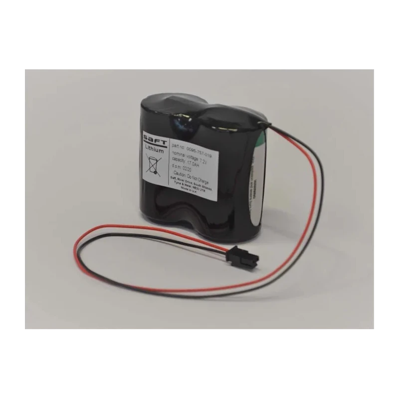 Saft Lithium Thionyl Chloride D Battery LS33600 2S1P 3.6 V 17 Ah Cable Termination France LS33600