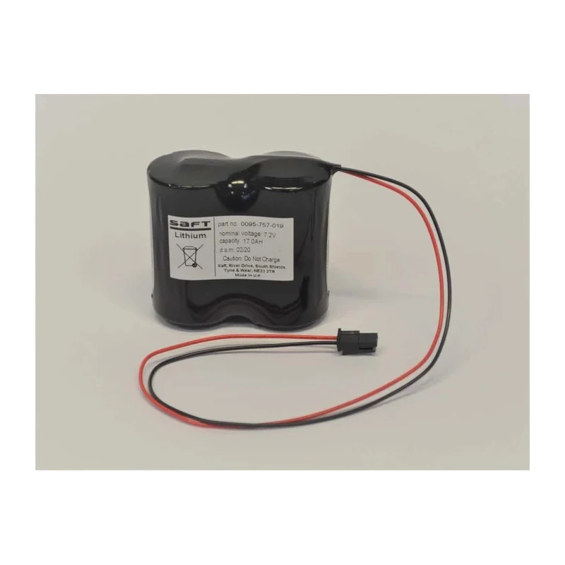 Saft Lithium Thionyl Chloride D Battery LS33600 2S1P 3.6 V 17 Ah Cable Termination France LS33600