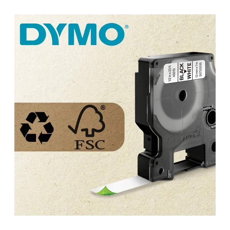 Dymo Black on Blue Label Printer Tape 7 m Length 12 mm Width S0720560