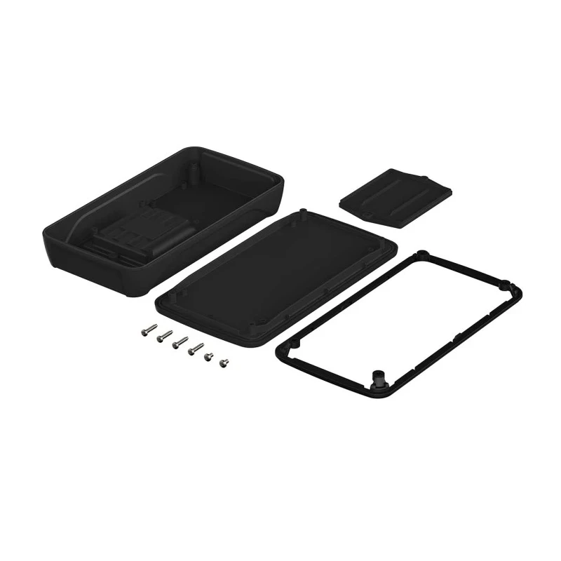 Bopla Black ABS Handheld Enclosure with Integral Battery Compartment, IP65 Rated, 200 mm x 105 35190025.HMT1 BOP 900 BE4MN