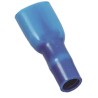 MECATRACTION S Blue Insulated Female Spade Connector, Crimp, 6.35 x 0.81 mm Tab Size, 17 AWG to 14 AWG C100SQBP6,35TH2
