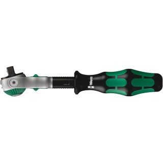 Wera Zyklop 1/4 in Square Drive Ratchet with Ratchet Handle, 152mm Overall Length, Chrome Vanadium Steel 05003500001