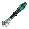 Wera Zyklop 1/4 in Square Drive Ratchet with Ratchet Handle, 152mm Overall Length, Chrome Vanadium Steel 05003500001