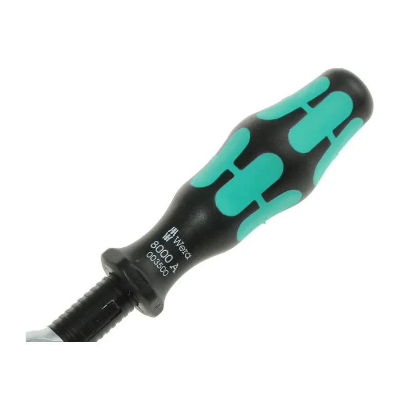 Wera Zyklop 1/4 in Square Drive Ratchet with Ratchet Handle, 152mm Overall Length, Chrome Vanadium Steel 05003500001
