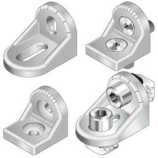 Bosch Rexroth M8 Mounting Bracket Connecting Component Compatible with 30 mm, 40 mm, 45 mm, 50 mm, 60 mm Strut 3842504760