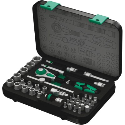 Wera 42-Piece 1/4 in Hexagon Machine Socket Square Drive Socket Set 05003533001