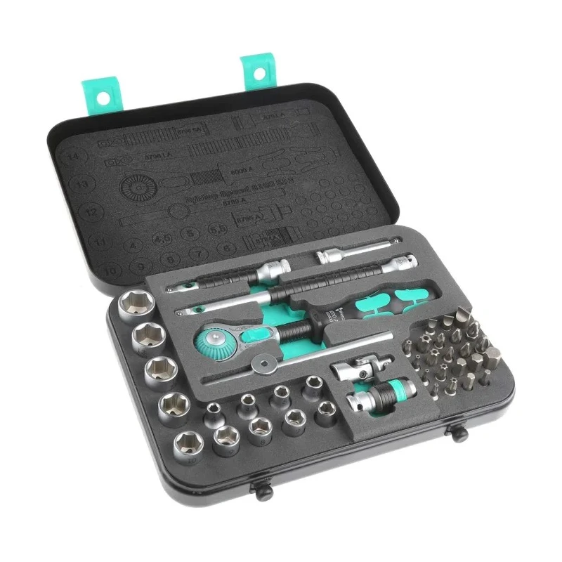 Wera 42-Piece 1/4 in Hexagon Machine Socket Square Drive Socket Set 05003533001