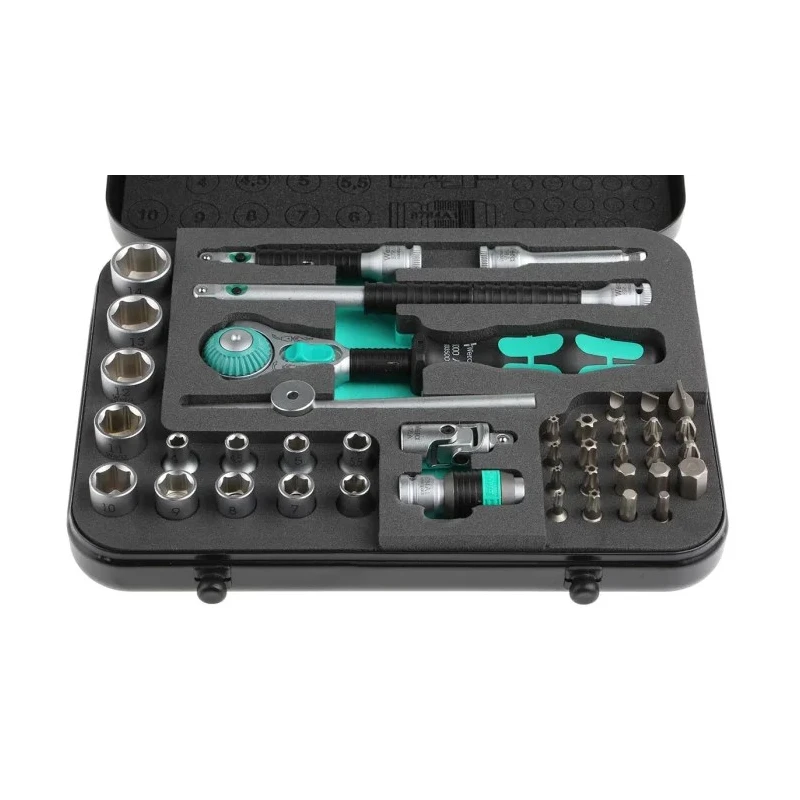 Wera 42-Piece 1/4 in Hexagon Machine Socket Square Drive Socket Set 05003533001