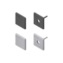 Bosch Rexroth Black Grey Polypropylene End Cap for 30 x 30 mm Strut Profile 3842548774