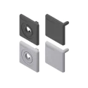 Bosch Rexroth Black Polypropylene End Cap Cover Cap with Hole 40 x 40 mm Strut Profile 3842548783