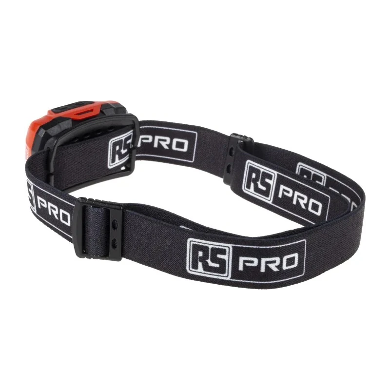 RS PRO COB LED Head Torch 350 lm 22 m 3 x AAA Batteries Polycarbonate Housing Adjustable Beam 200-6746