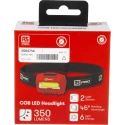 RS PRO COB LED Head Torch 350 lm 22 m 3 x AAA Batteries Polycarbonate Housing Adjustable Beam 200-6746