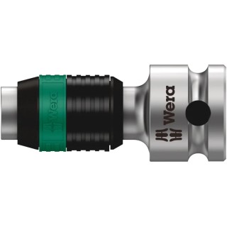 Wera Zyklop 8784 3/8 in Square Adapter Socket Chrome Vanadium Steel 44mm Overall 05003590001